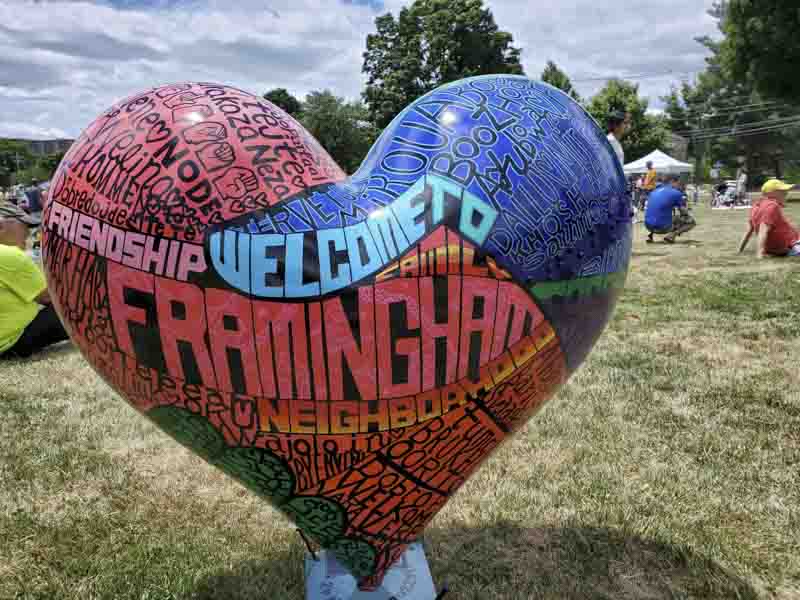 Welcome to Framingham heart sculpture