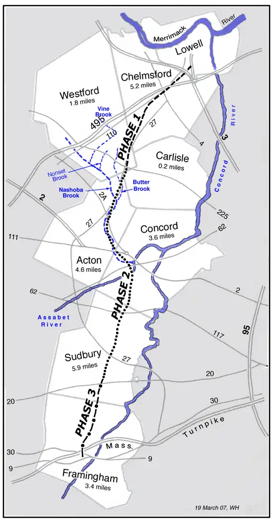 Map of the Freeman Trail