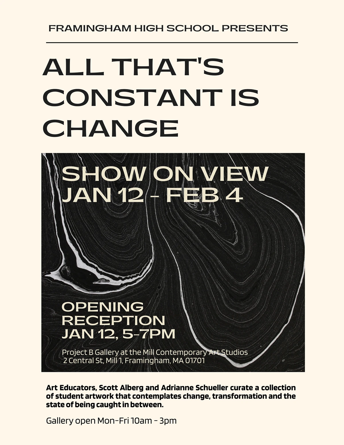 Flyer with show information