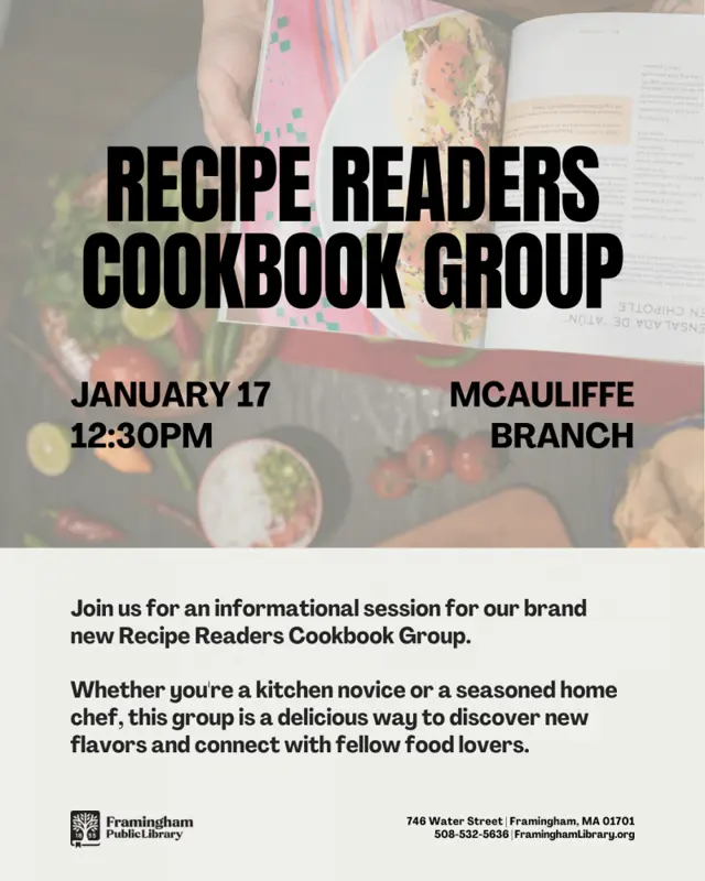 Promo image for the new Recipe Readers Cookbook Club