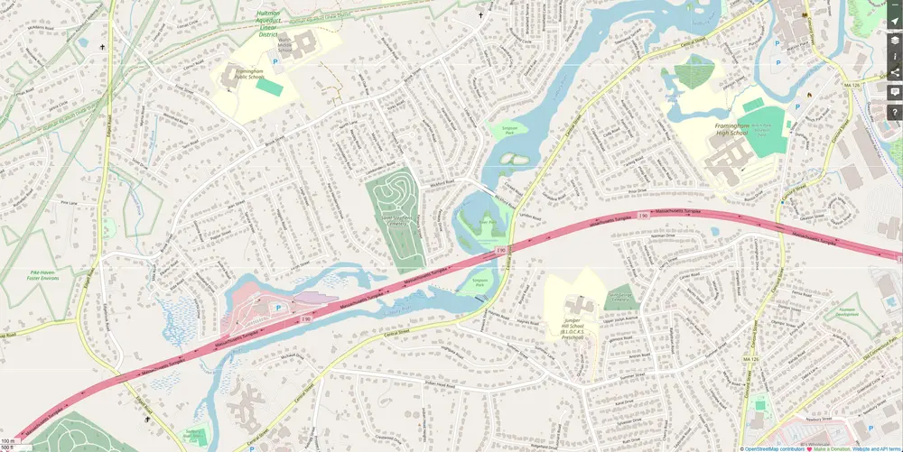 Map of general Central Street area, OpenStreetMap