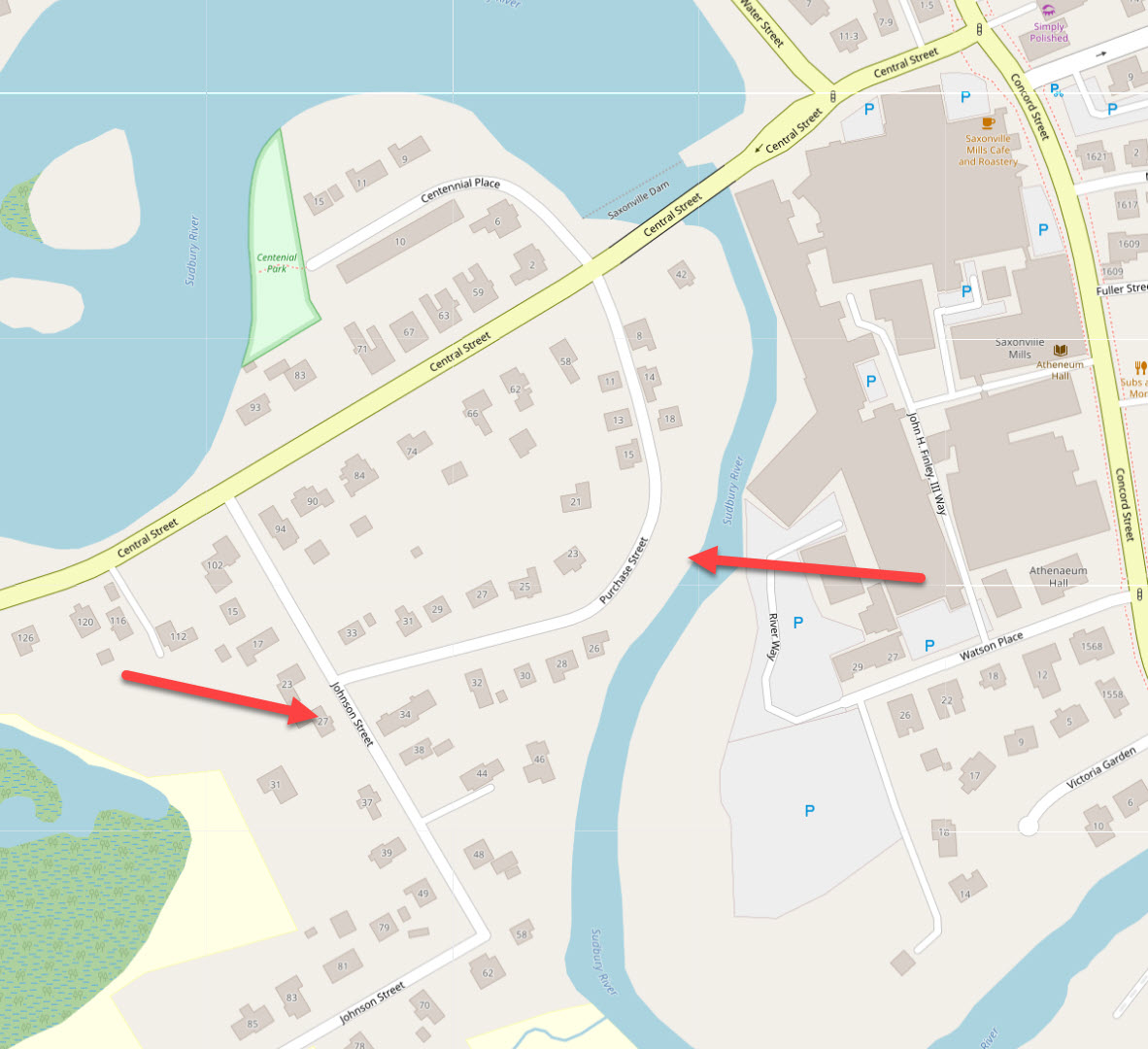 Map of the work area